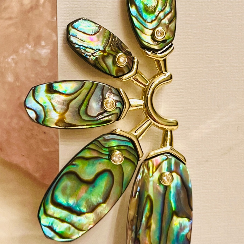 ๐บ๐HP๐๐บ NWT Kendra Scott Ashlyn Abalone Shell Statement Earrings - Picture 12 of 16